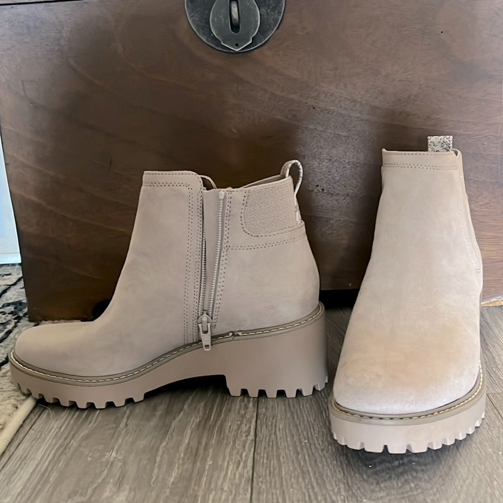 Khaki ankle boots